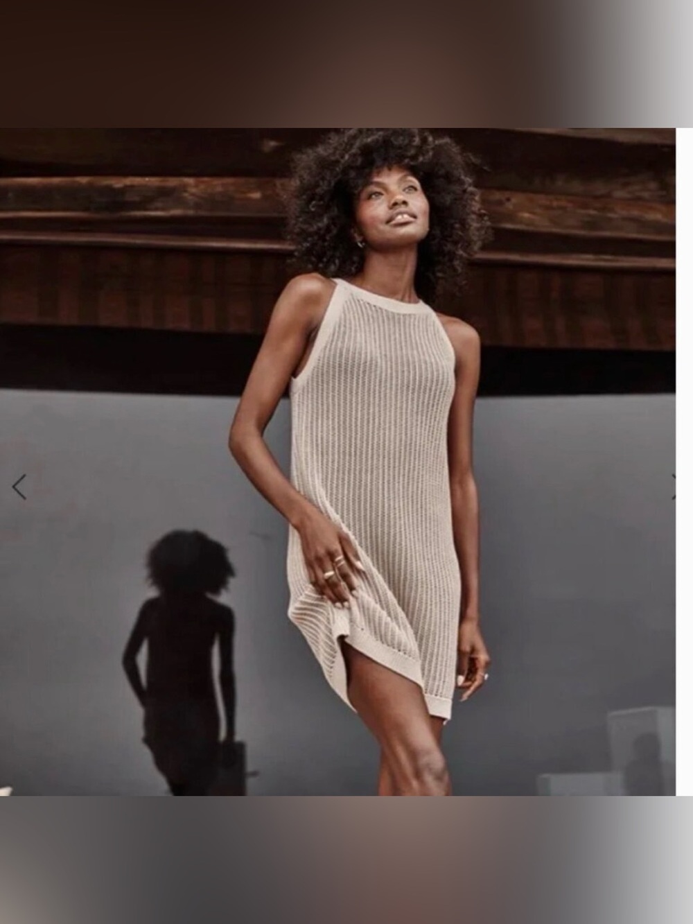Summersalt Crochet High Neck Dress / Swim Cover Up Open
Knit Natural size xl
